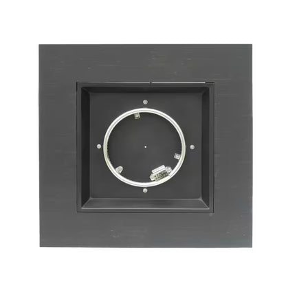 Brown Iron Square Outdoor Propane Fire Pit Tank Inside